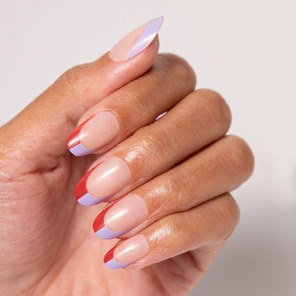 Chillhouse Chill Tips Split the Bill Press-On Nails Purple Red Two-Tone - Picture 1 of 5